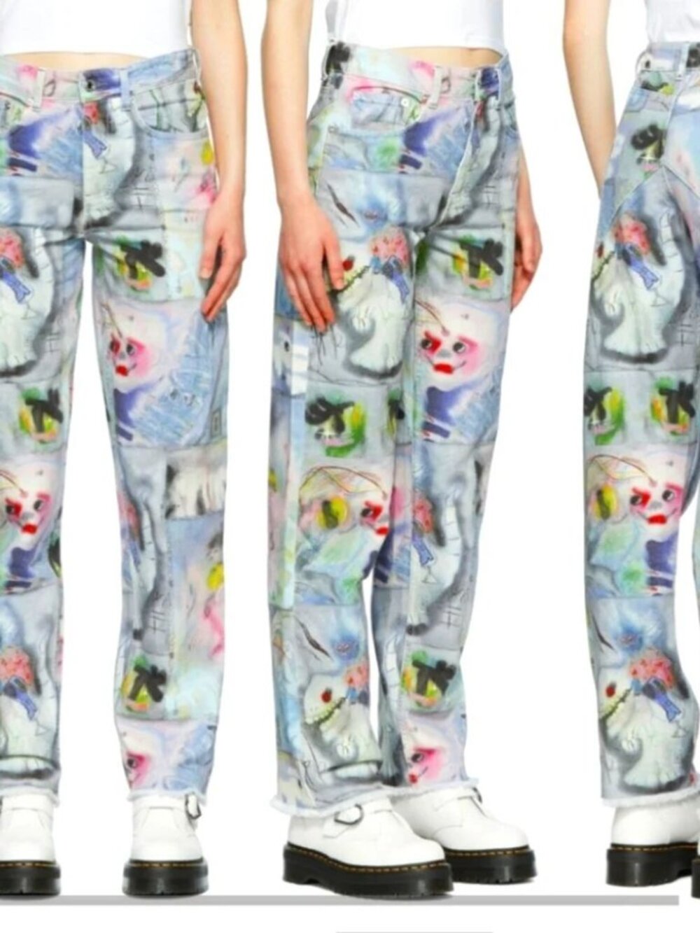Marc Jacobs Heaven Multicolor Punk Playground Star Jeans Size 31